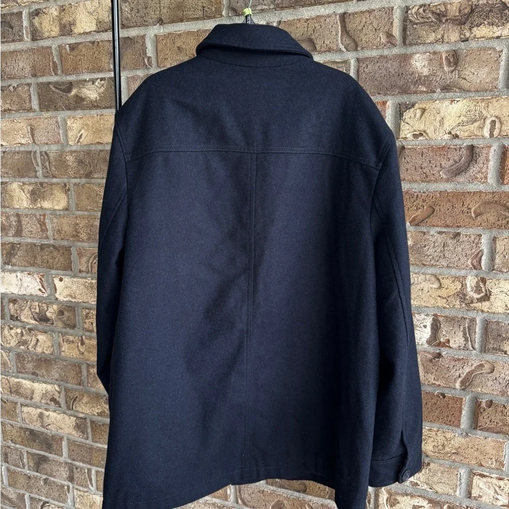 Banana Republic Wool Blend Coat Jacket Men's - DARK NAVY Size L